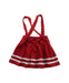 A Red Overall Dresses from Petit Bateau in size 3T for girl. (Back View)