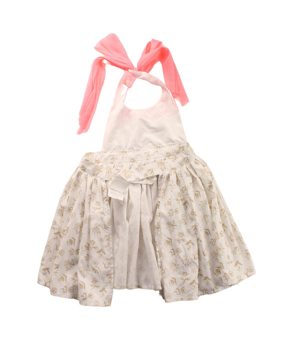 A White Sleeveless Dresses from MarlMarl in size 12-18M for girl. (Back View)