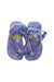 A Purple Flip Flops from Havaianas in size 18-24M for girl. (Back View)