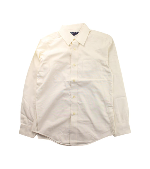 A White Long Sleeve Shirts from Brooks Brothers in size 14Y for boy. (Front View)