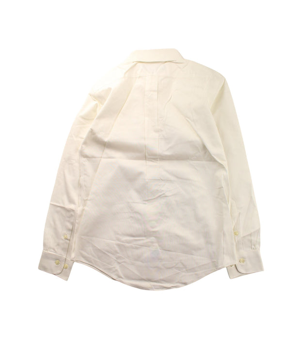 A White Long Sleeve Shirts from Brooks Brothers in size 14Y for boy. (Back View)