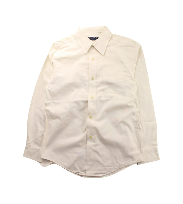 A White Long Sleeve Shirts from Brooks Brothers in size 14Y for boy. (Front View)