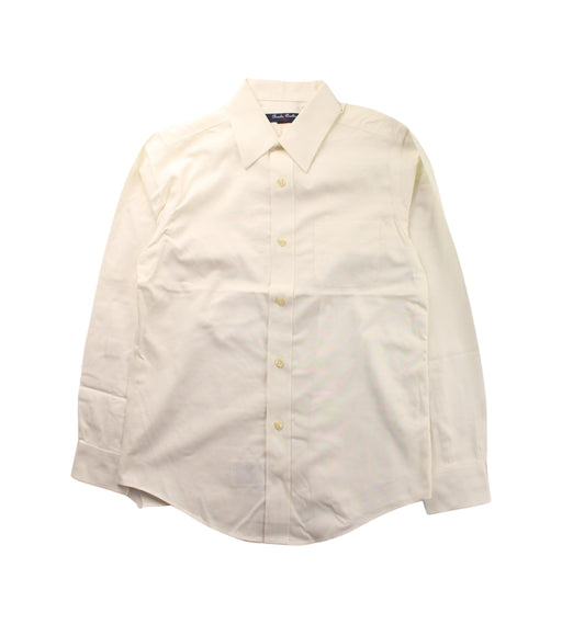 A White Long Sleeve Shirts from Brooks Brothers in size 14Y for boy. (Front View)