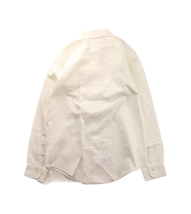 A White Long Sleeve Shirts from Brooks Brothers in size 14Y for boy. (Back View)