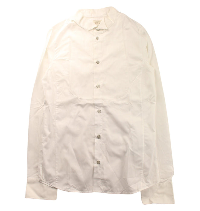 A White Long Sleeve Shirts from Armani in size 14Y for boy. (Front View)