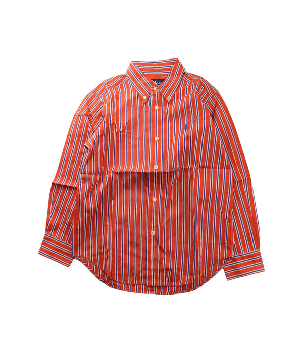 A Red Long Sleeve Shirts from Ralph Lauren in size 5T for boy. (Front View)