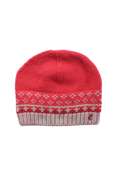 A Red Beanies from Petit Bateau in size O/S for girl. (Front View)