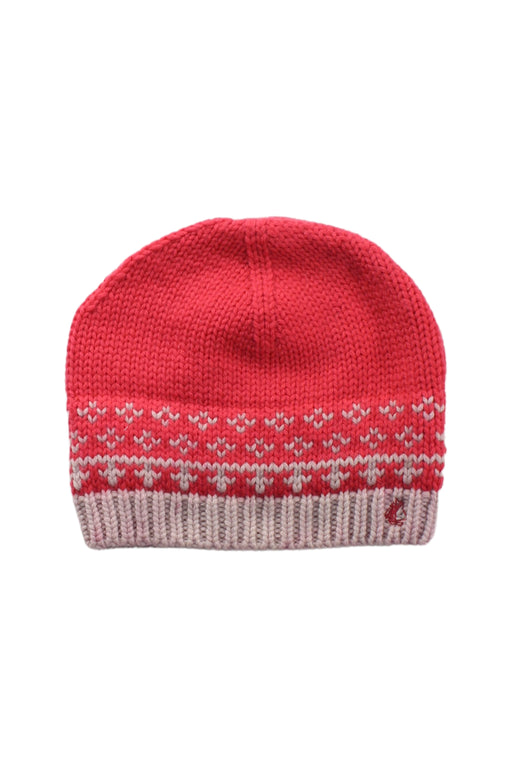 A Red Beanies from Petit Bateau in size O/S for girl. (Front View)
