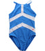 A Blue Swimsuits from Perfect Moment in size 10Y for girl. (Front View)