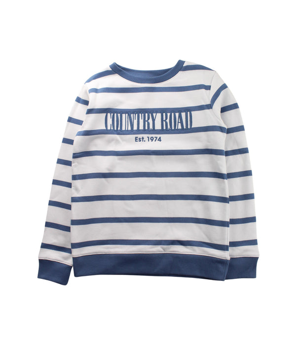 A Blue Crewneck Sweatshirts from Country Road in size 8Y for girl. (Front View)