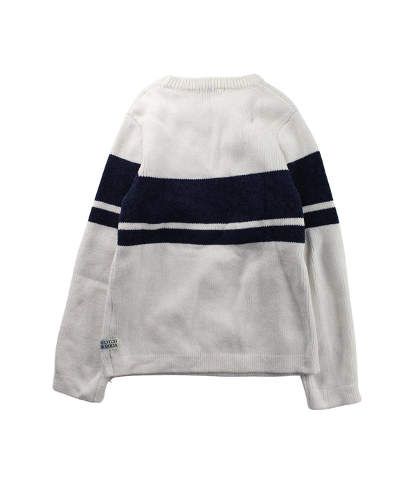 A White Knit Sweaters from Scotch & Soda in size 8Y for boy. (Back View)