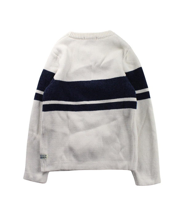 A White Knit Sweaters from Scotch & Soda in size 8Y for boy. (Back View)