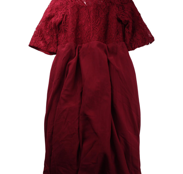 A Red Short Sleeve Dresses from JJ's House in size 12Y for girl. (Front View)