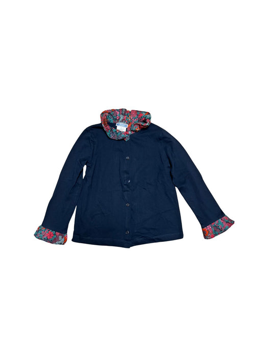 A Navy Long Sleeve Tops from Jacadi in size 5T for girl. (Front View)