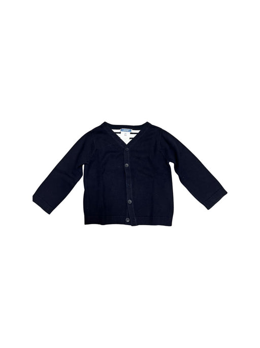 A Navy Cardigans from Jacadi in size 12-18M for neutral. (Front View)