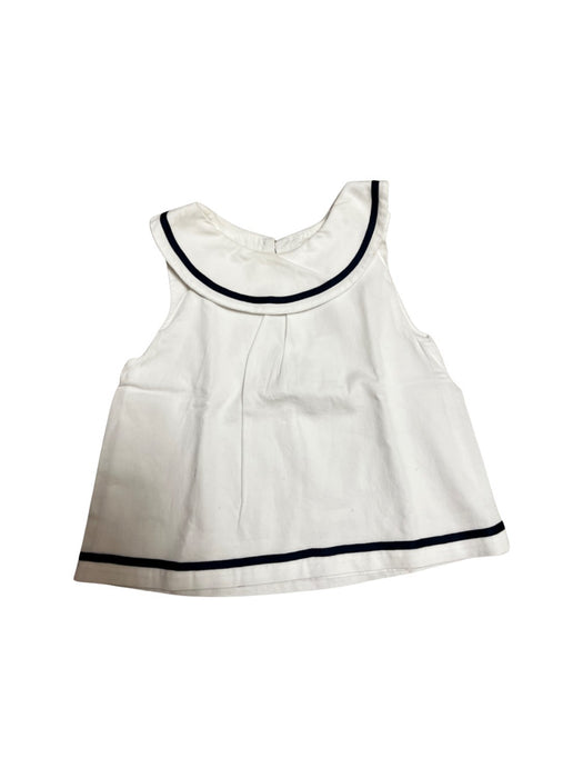 A White Sleeveless Tops from Jacadi in size 5T for girl. (Front View)