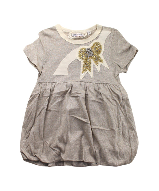 A Metallic Short Sleeve Dresses from I Pinco Pallino in size 8Y for girl. (Front View)