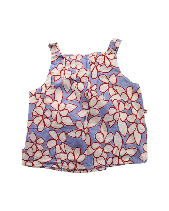 A Blue Sleeveless Dresses from Cacharel in size 6T for girl. (Back View)