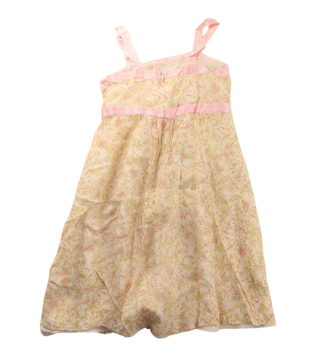 A Ivory Sleeveless Dresses from Cacharel in size 6T for girl. (Back View)