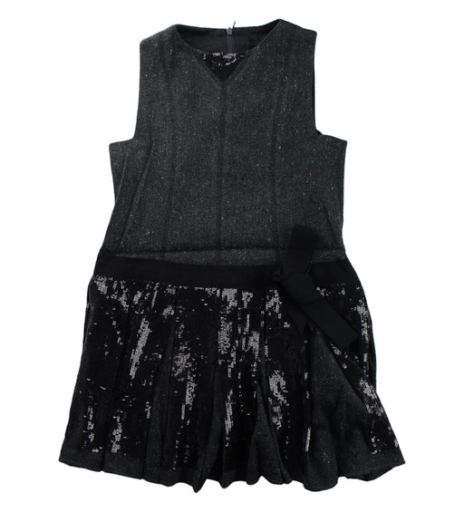 A Black Sleeveless Dresses from I Pinco Pallino in size 6T for girl. (Front View)