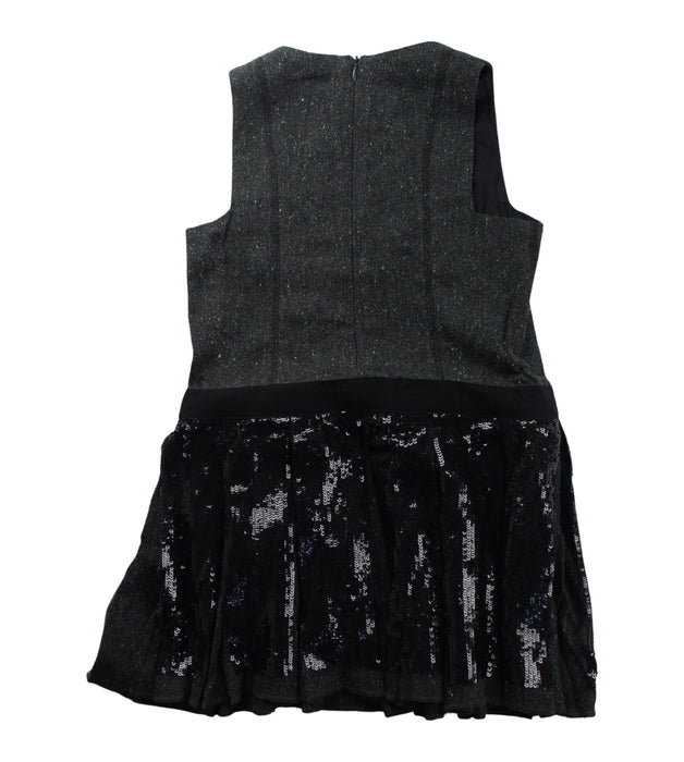 A Black Sleeveless Dresses from I Pinco Pallino in size 6T for girl. (Back View)