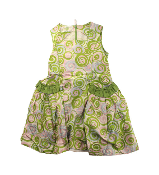 A Green Sleeveless Dresses from I Pinco Pallino in size 8Y for girl. (Front View)