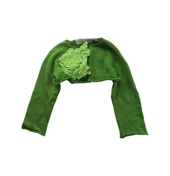 A Green Cardigans from I Pinco Pallino in size 8Y for girl. (Front View)