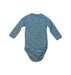 A Teal Long Sleeve Bodysuits from Petit Bateau in size 3-6M for neutral. (Back View)