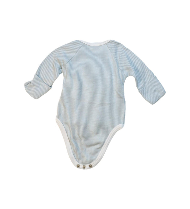 A Grey Long Sleeve Bodysuits from Mori in size 0-3M for neutral. (Back View)