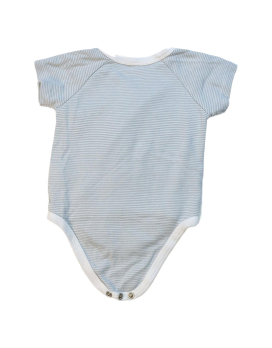 A White Short Sleeve Bodysuits from Mori in size 3-6M for neutral. (Back View)