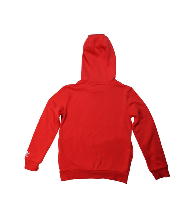 A Red Hooded Sweatshirts from Adidas in size 9Y for neutral. (Back View)