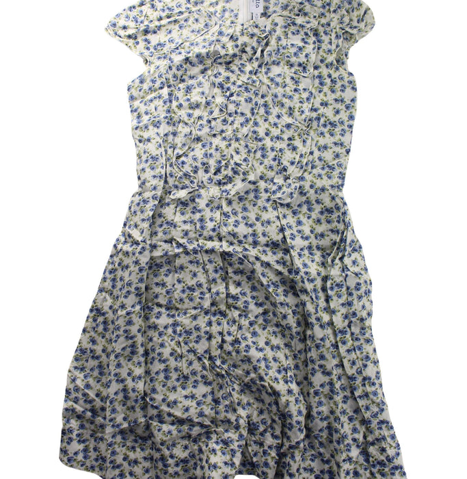 A White Short Sleeve Dresses from Simonetta in size 10Y for girl. (Front View)