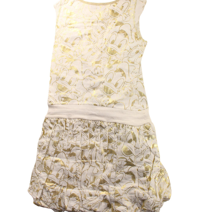 A Gold Sleeveless Dresses from Monnalisa in size 8Y for girl. (Back View)