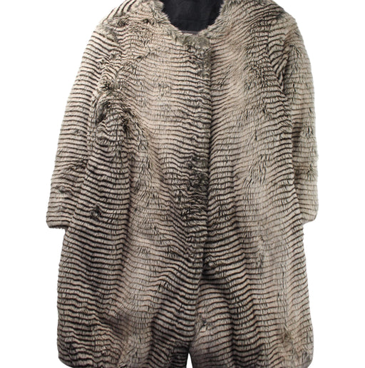 A Beige Coats from Monnalisa in size 12Y for girl. (Front View)