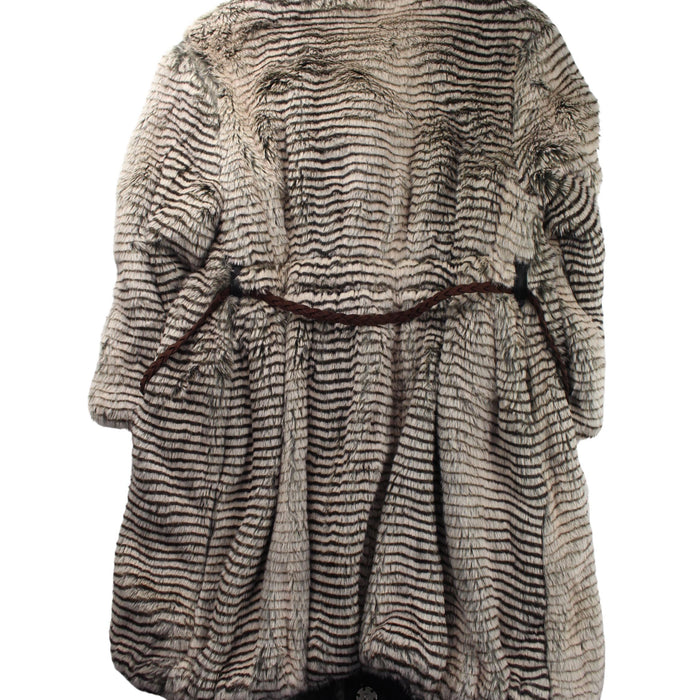 A Beige Coats from Monnalisa in size 12Y for girl. (Back View)