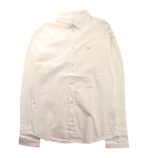 A White Long Sleeve Shirts from Armani in size 14Y for boy. (Front View)