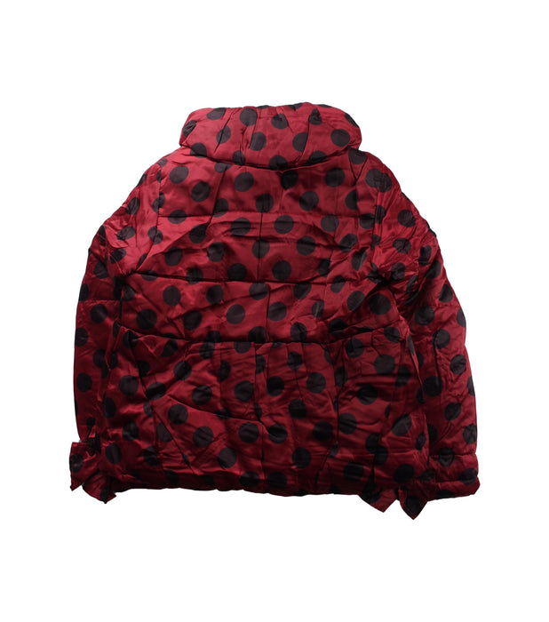 A Black Puffer/Quilted Jackets from Monnalisa in size 8Y for girl. (Back View)