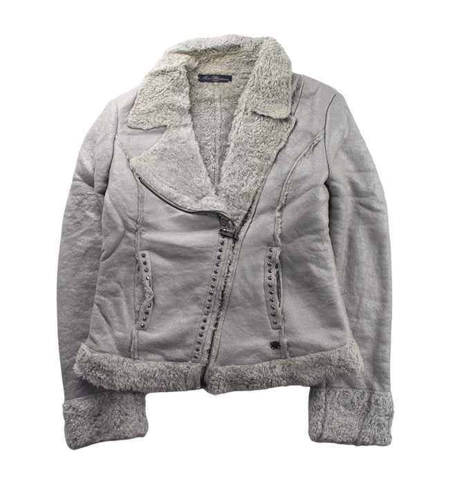 A Grey Lightweight Jackets from Miss Blumarine in size 12Y for girl. (Front View)