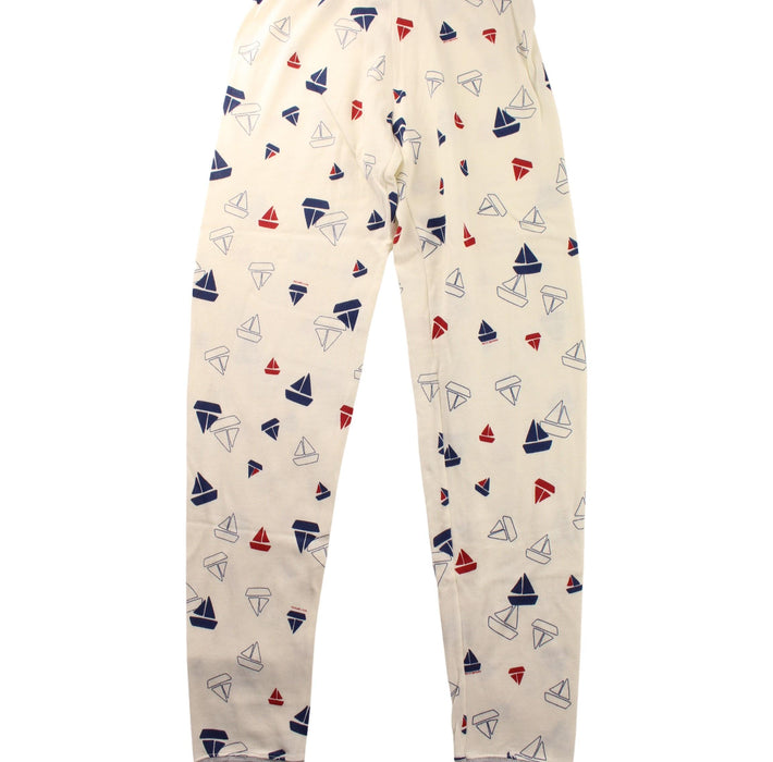 A White Pyjama Sets from Petit Bateau in size 12Y for boy. (Back View)