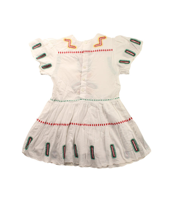 A White Short Sleeve Dresses from Stella McCartney in size 3T for girl. (Back View)