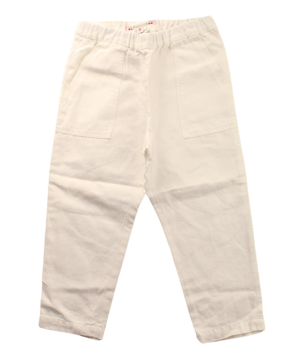 A White Casual Pants from Bonpoint in size 3T for girl. (Front View)