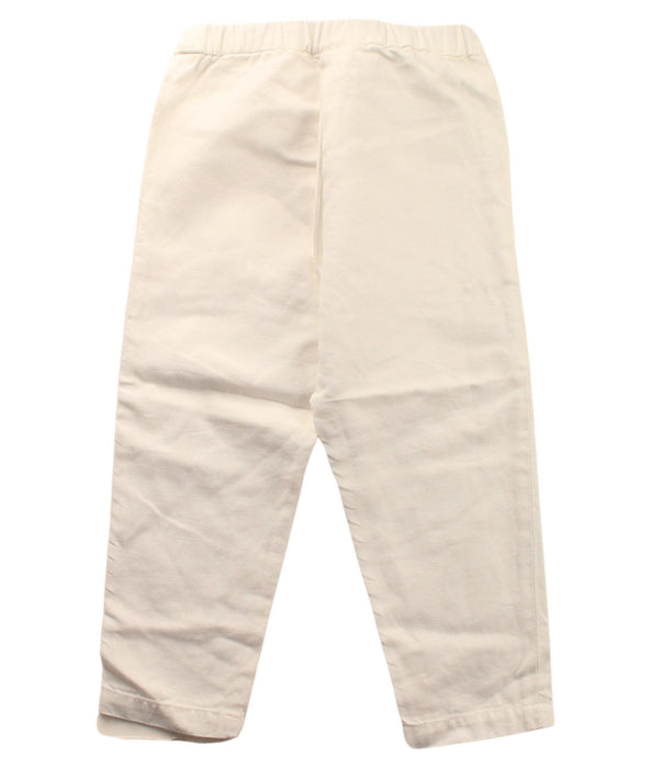 A White Casual Pants from Bonpoint in size 3T for girl. (Back View)