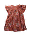 A Brown Short Sleeve Dresses from Velveteen in size 3T for girl. (Back View)