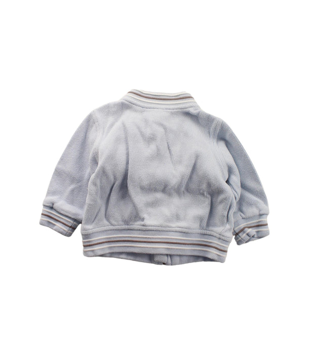 A Blue Zippered Sweatshirts from Chicco in size 0-3M for boy. (Back View)