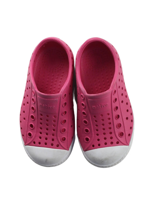 A Pink Aqua Shoes from Native Shoes in size 18-24M for girl. (Back View)