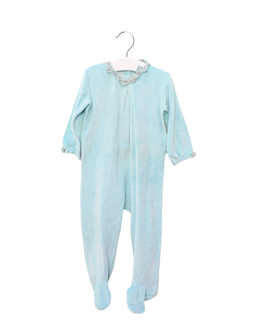 A Blue Onesies from Petit Bateau in size 12-18M for girl. (Front View)