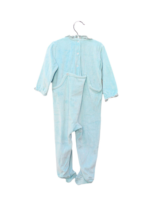 A Blue Onesies from Petit Bateau in size 12-18M for girl. (Back View)