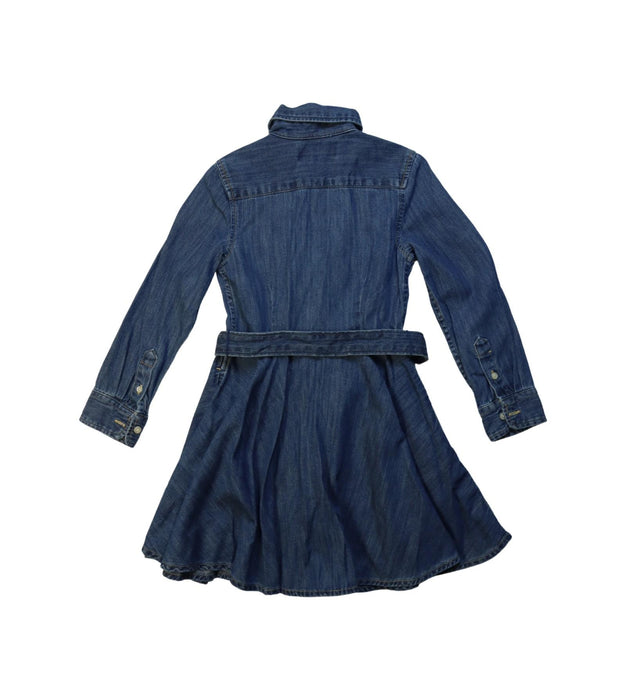 A Navy Long Sleeve Dresses from Ralph Lauren in size 4T for girl. (Back View)
