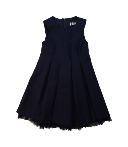 A Navy Sleeveless Dresses from I Pinco Pallino in size 4T for girl. (Front View)