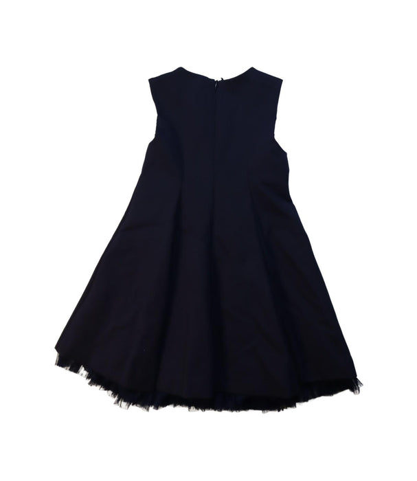 A Navy Sleeveless Dresses from I Pinco Pallino in size 4T for girl. (Back View)